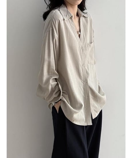 airy v-neck shirt /4color　IR1628