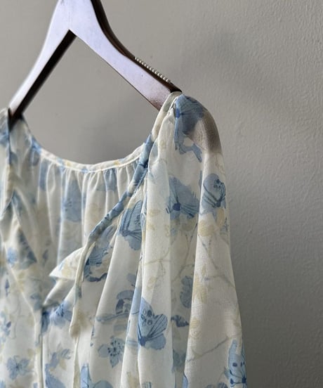 botanical sheer blouse /2color　　IR1672