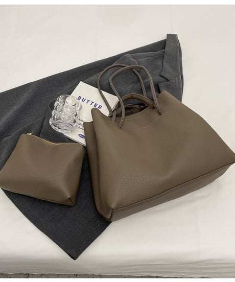 square tote shoulder bag+pouch set　　IR1598