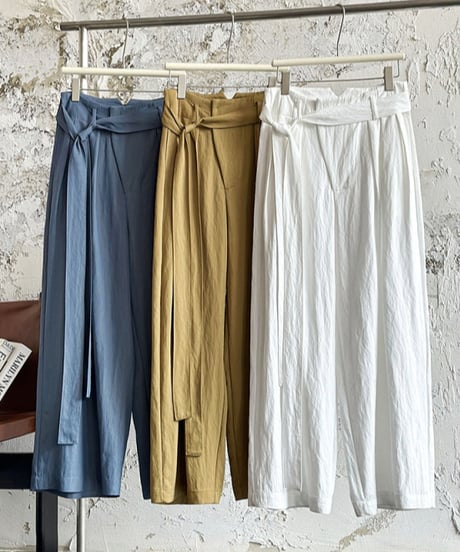 asymmetrical draped wide pants /3color　　IR1636