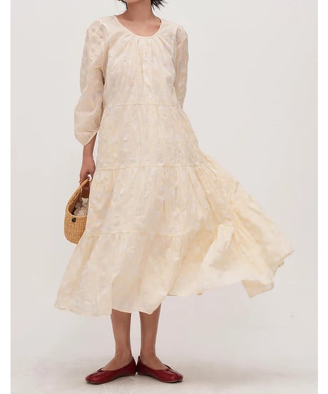 dot sheer tiered one-piece　　IR1674