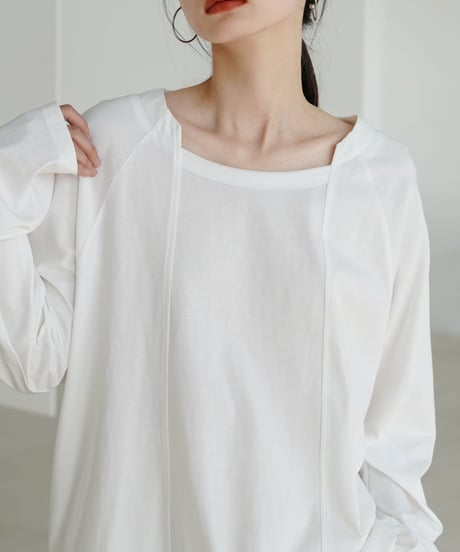 open neck design cutsew　　IR1592