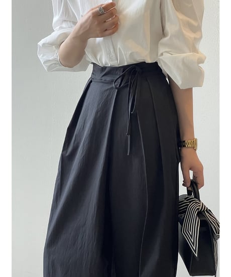 wide leg tuck pants /3color　　IR1611