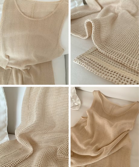 mesh knit one piece　　IR1384