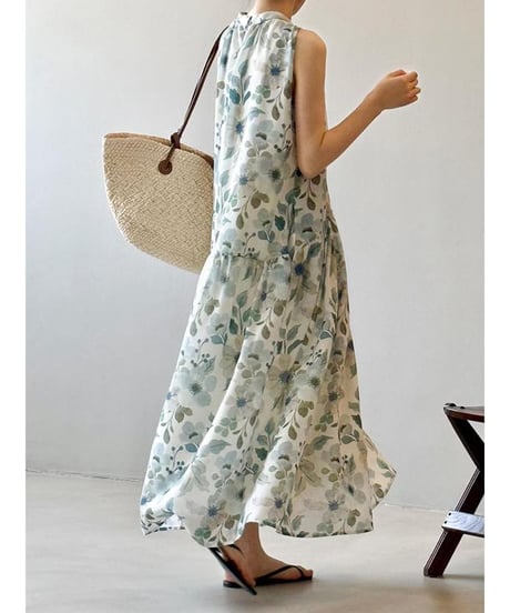 watercolor bloom onepiece /2color　　IR1670