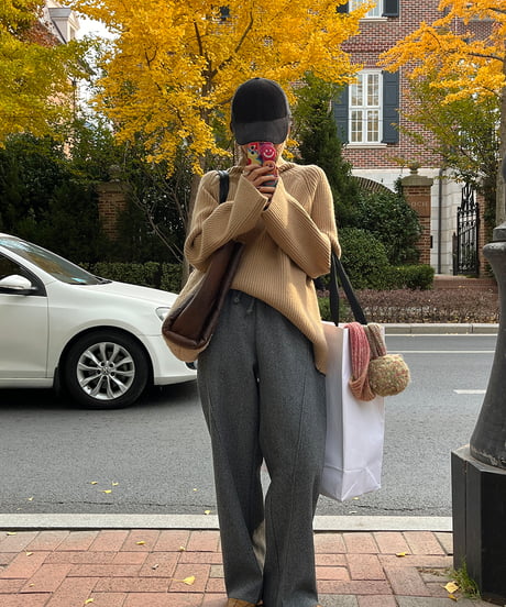 straight wide leg pants　　IR1468