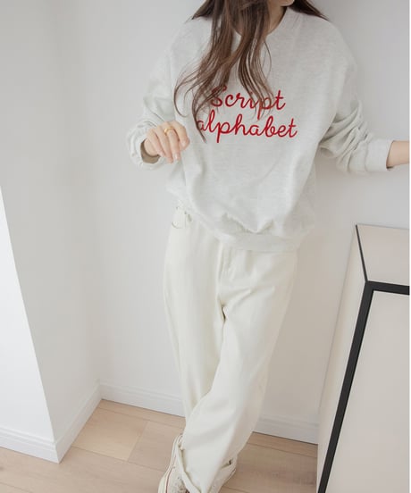 cotton embroidered sweatshirt　　IR1495