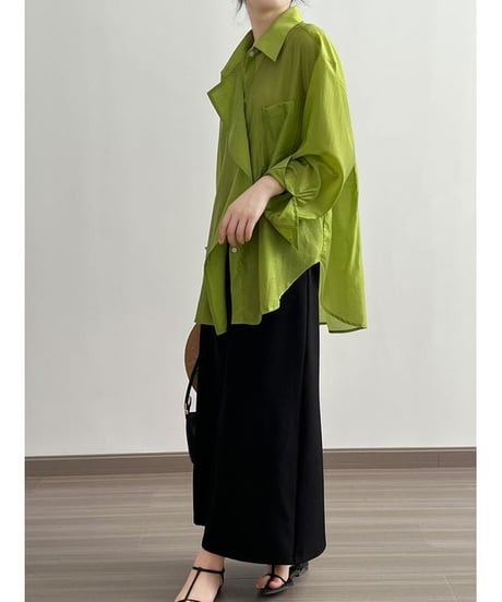 draped sheer shirt /3color　　IR1655