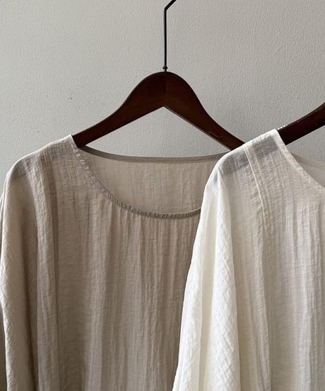 natural balloon sleeve blouse /2color　　IR1669