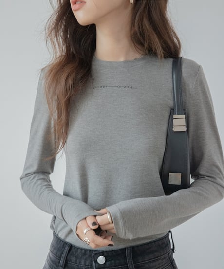 round neck lettering shirt　　IR1498