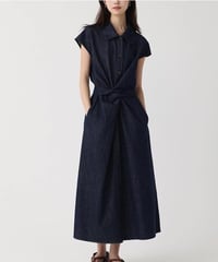 twist front denim onepiece　　IR1665