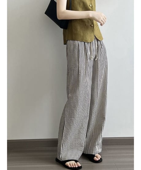 stripe wide-leg pants　　IR1431