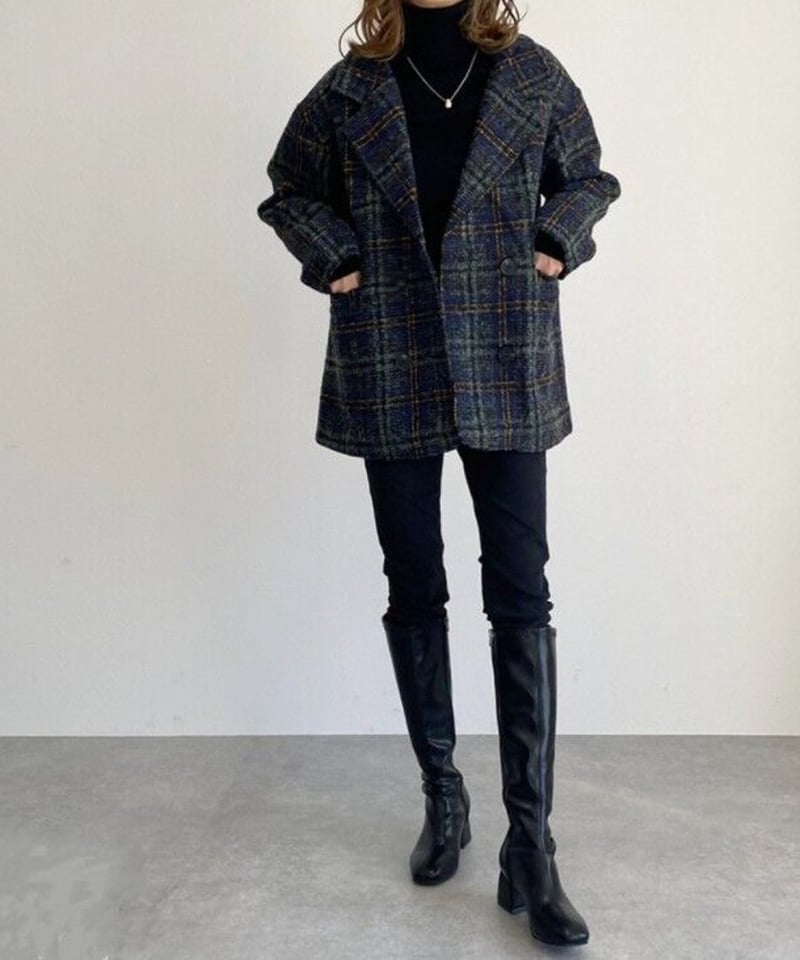tweed middle length coat /2color IR1542 | irumoon