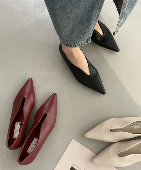 pointed toe flat pumps　　IR1465