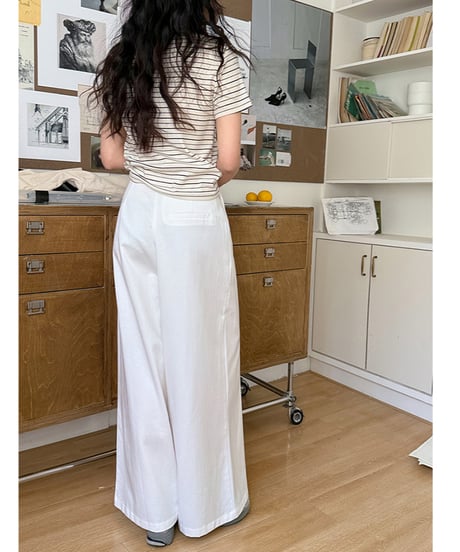 pleated wide pants /2color　　IR1608