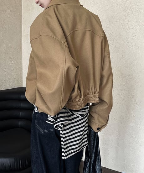 drop shoulder blouson/2color　IR1523