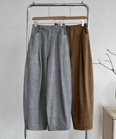 high waist wide tuck pants /2color　IR1581