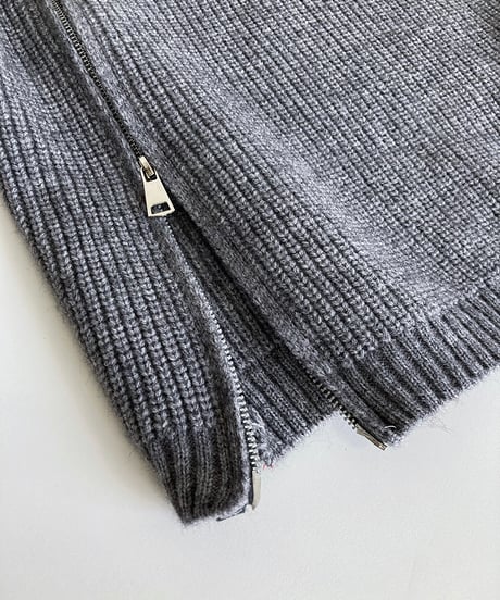 side zip high neck knit　　IR1459