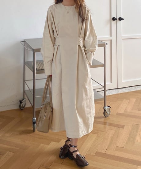 waist belt side slit one piece /3color　　IR1535
