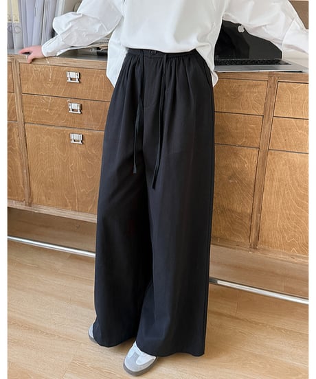 pleated wide pants /2color　　IR1608