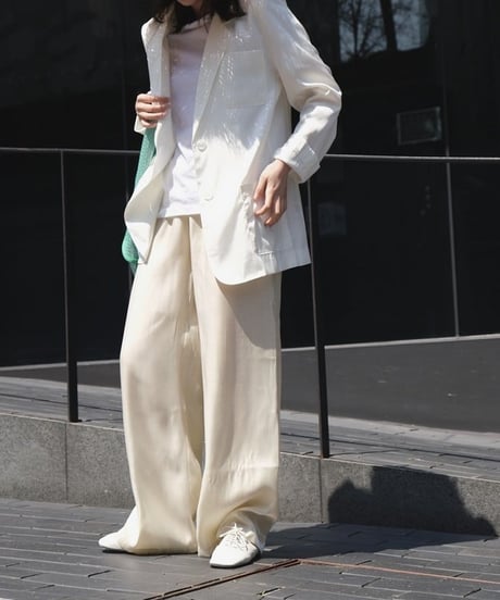 satin wide leg pants　　IR1466