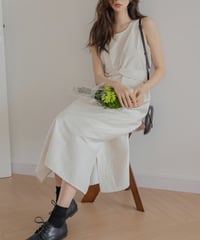 back ribbon sleeveless onepiece　　IR1387