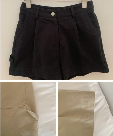 tucked high waist short pants　IR1382