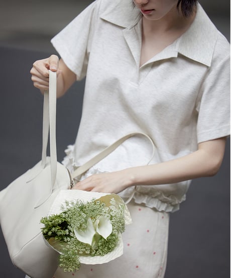 bottom frill polo shirt　　IR1443