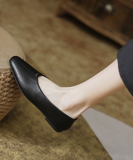 square toe flat pumps /3color　　IR1602