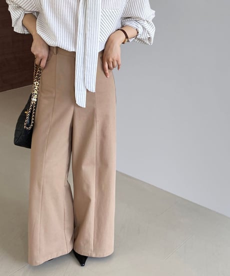 center stitch wide pants /3color　　IR1626