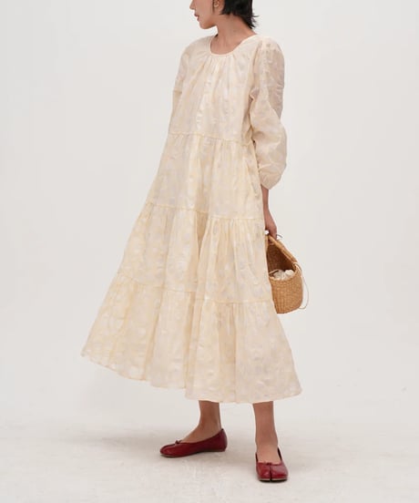 dot sheer tiered one-piece　　IR1674
