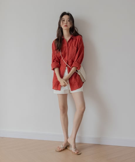tucked high waist short pants　IR1382