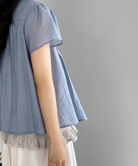 sheer layered frill blouse　　IR1675