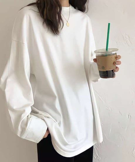 round neck cuff sleeve pullover　　IR1484