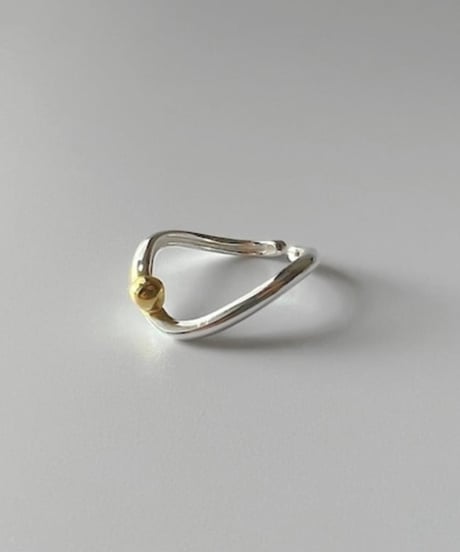 925 silver one point open ring　　IR1437