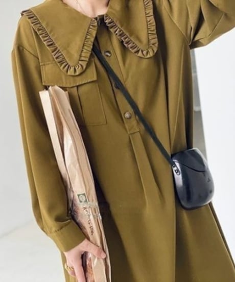 big collar frill dress　　IR1494