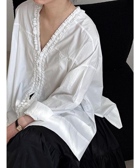 frill design 2way blouse /2color　　IR1627