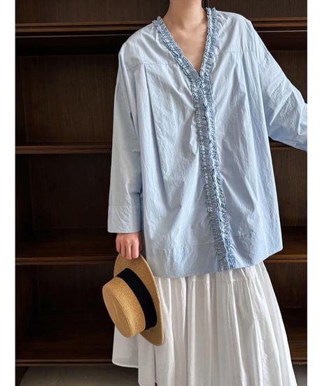 frill design 2way blouse /2color　　IR1627