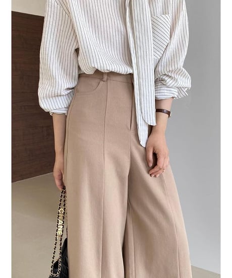 center stitch wide pants /3color　　IR1626