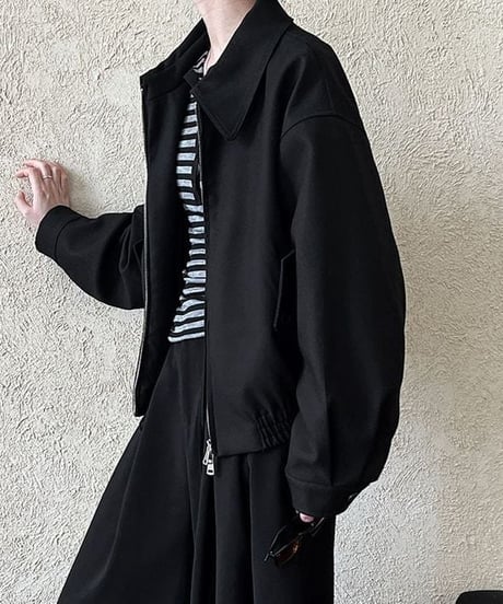 drop shoulder blouson/2color　IR1523