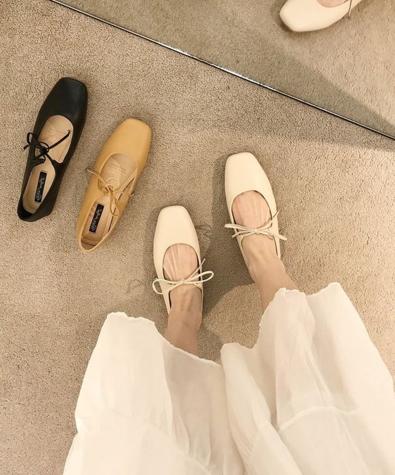 front ribbon flat pumps IR1455 | irumoon