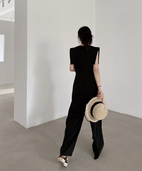 square sleeve jumpsuit　　IR1373