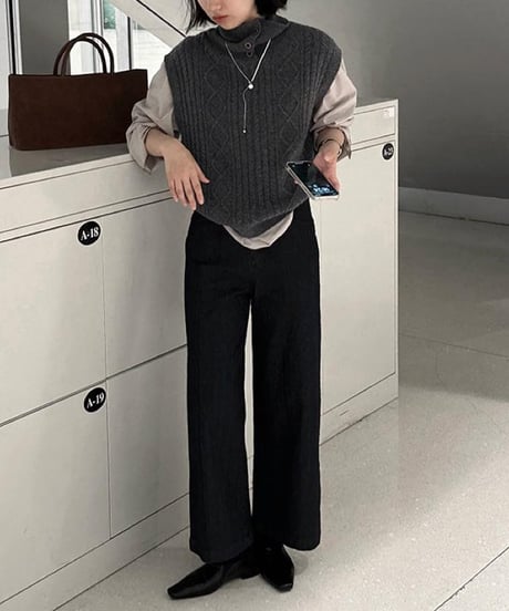 straight denim  pants　　IR1619