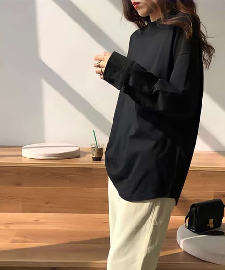 round neck cuff sleeve pullover　　IR1484