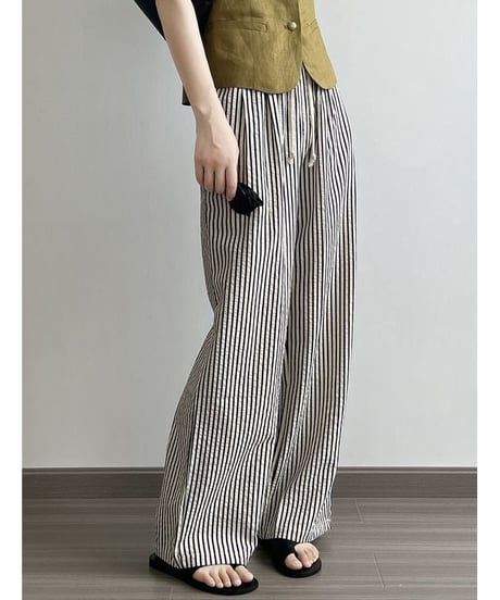 stripe wide-leg pants　　IR1431
