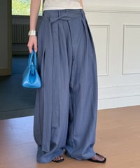 asymmetrical draped wide pants /3color　　IR1636