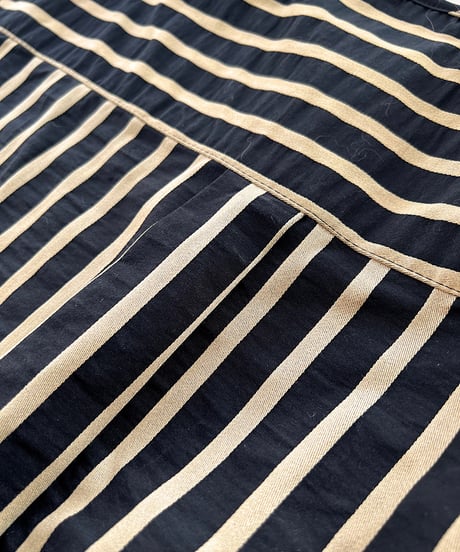 no-collar striped shirt　　IR1478