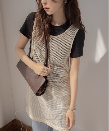 mesh knit one piece　　IR1384