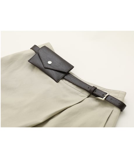asymmetry cross wide pants + belt set/3color　IR1574