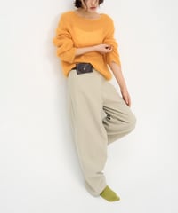 asymmetry cross wide pants + belt set/3color　IR1574